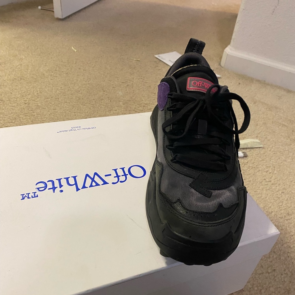 Off-White Black and Purple Sneakers